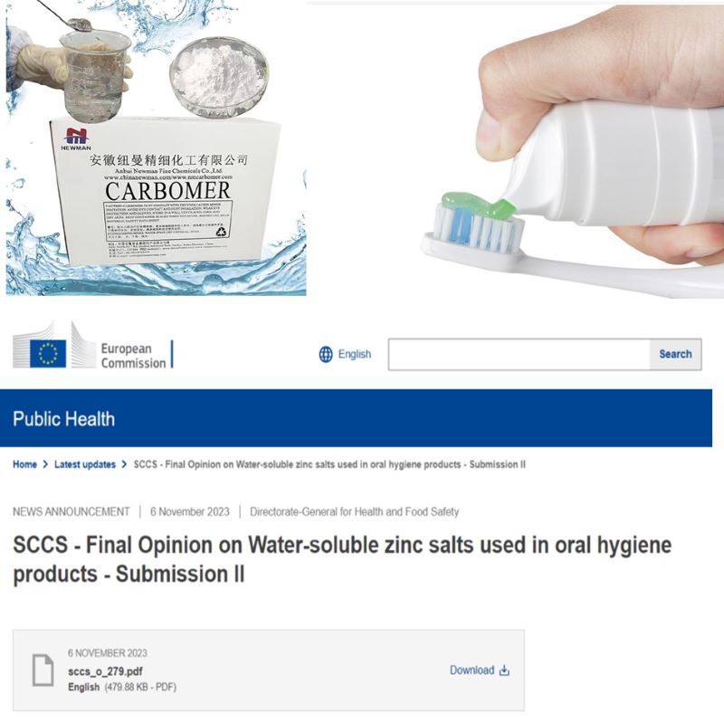 Eu SCCS issues final safety opinion on water-soluble zinc salts for use in oral hygiene products